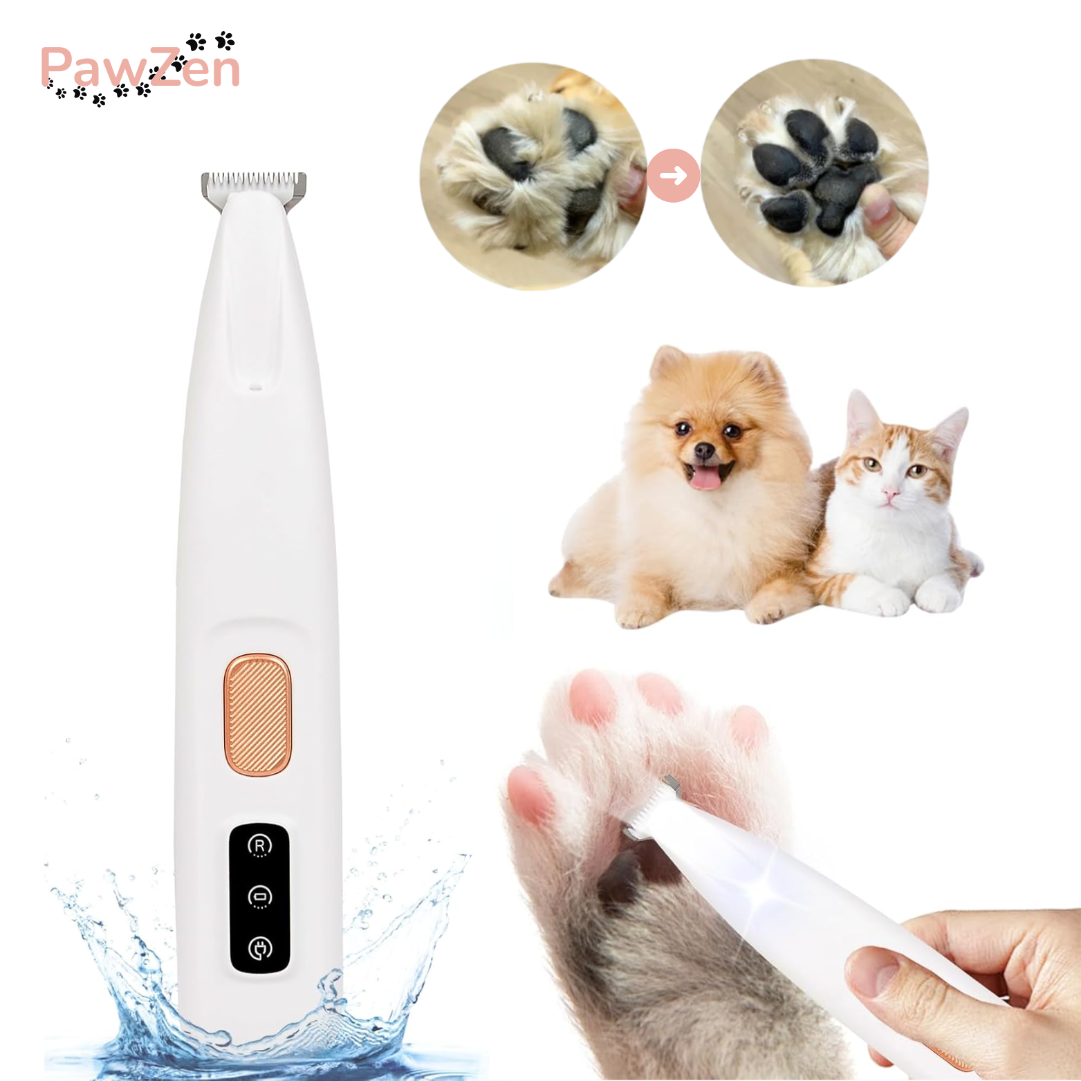 PawZen Hondentondeuse met LED Licht