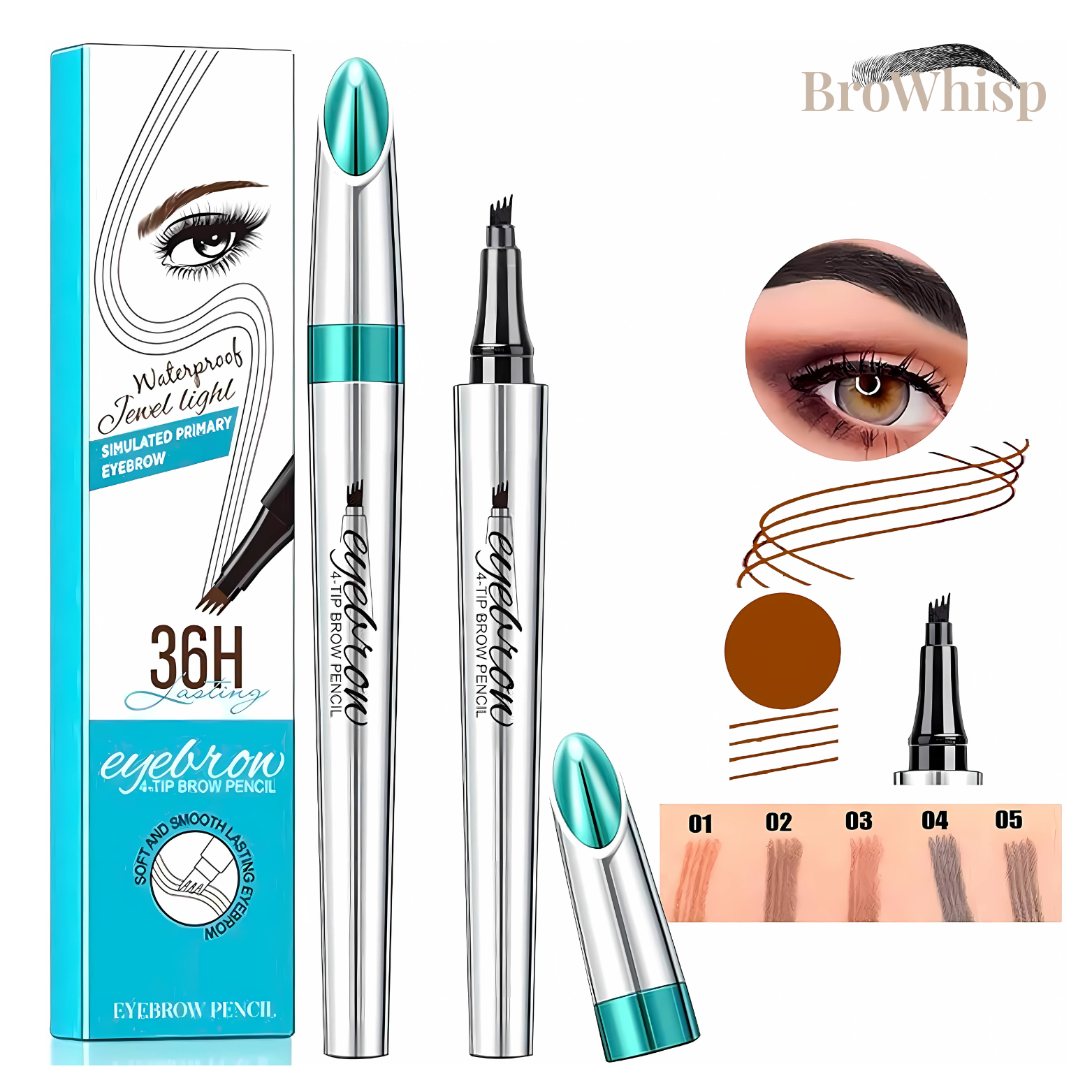BroWhisp Microblading Wenkbrauwpotlood 4-Punts