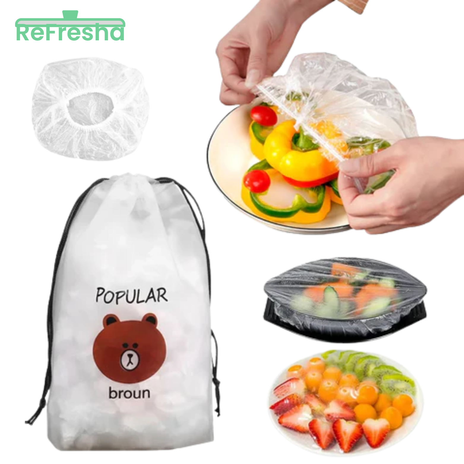 Refresha Herbruikbare Vershoudhoezen – 100 stuks