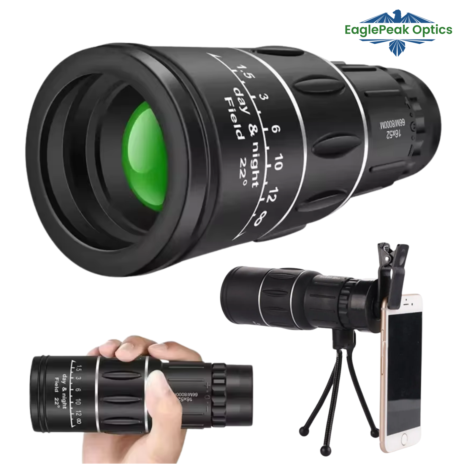 EaglePeak Optics Monoculaire Bifocale Optische Zoomtelescoop