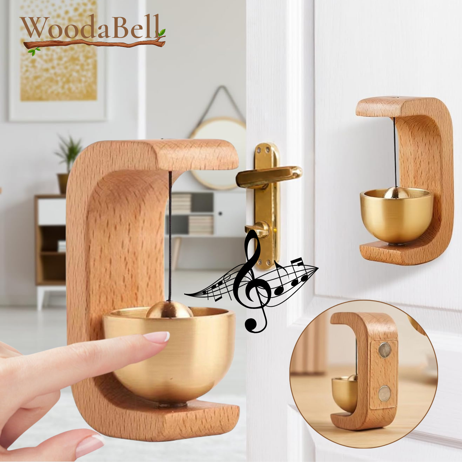 WoodaBell Deurbel met Magneet