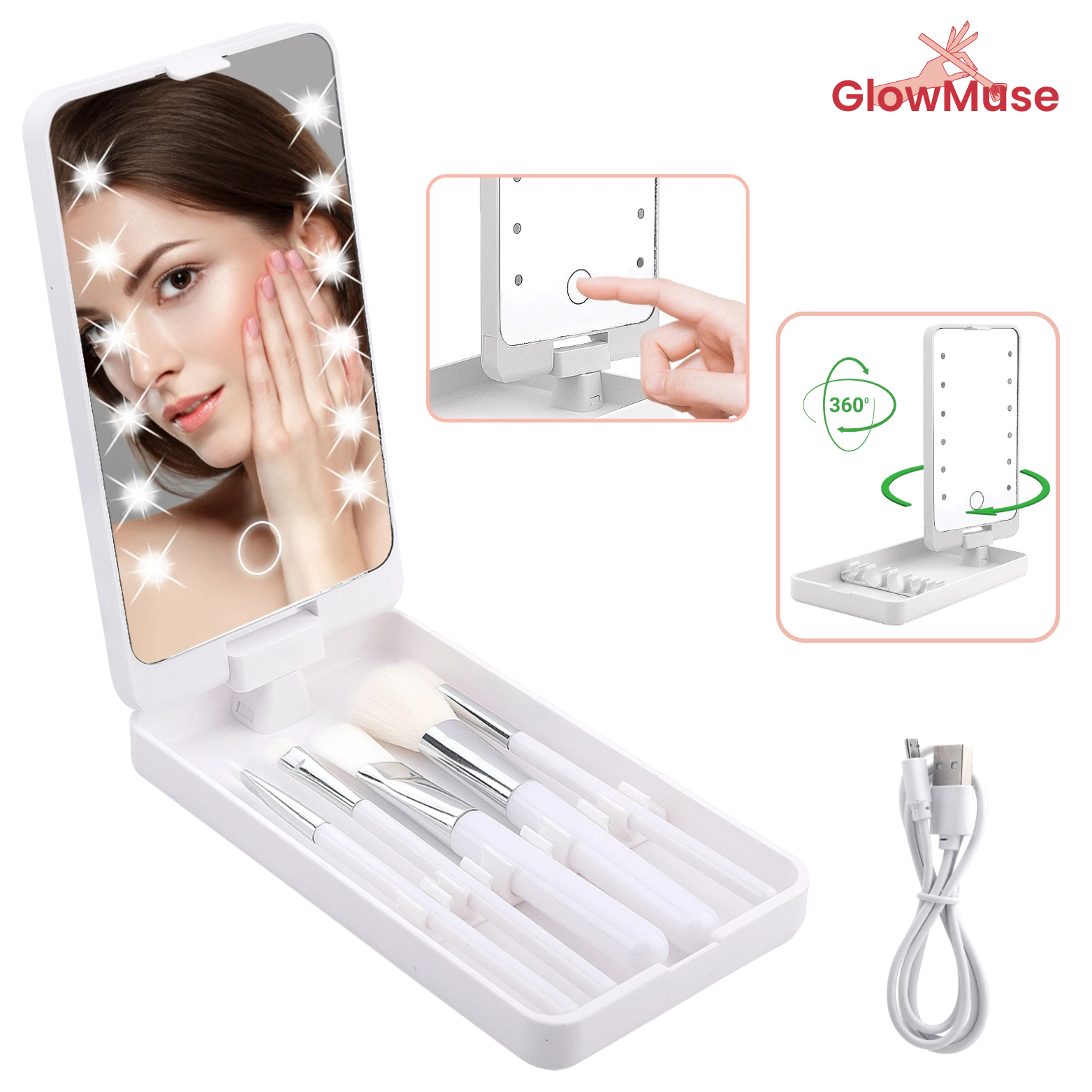 GlowMuse Make Up Spiegel met LED Verlichting