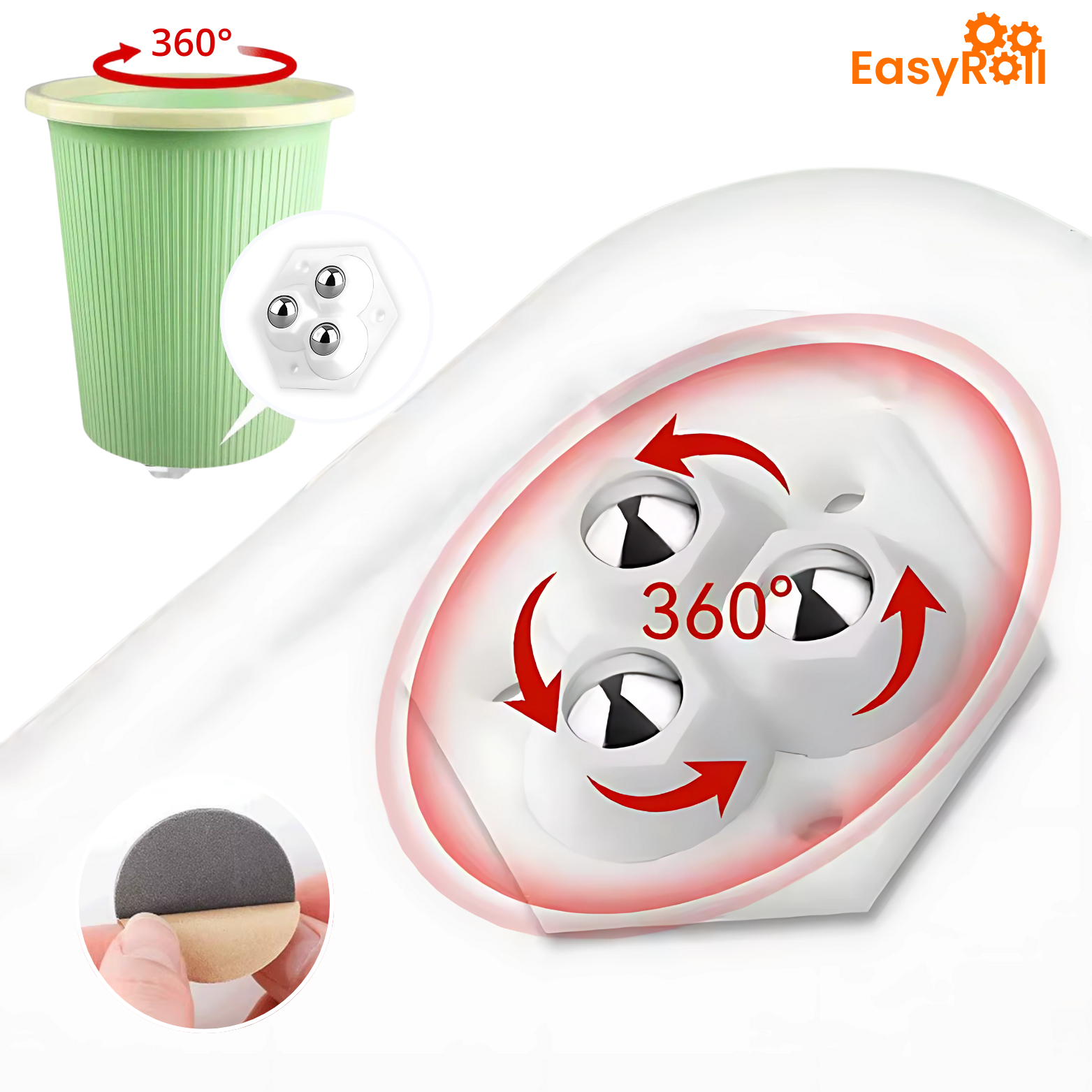 EasyRoll Kogelwielen Set van 4