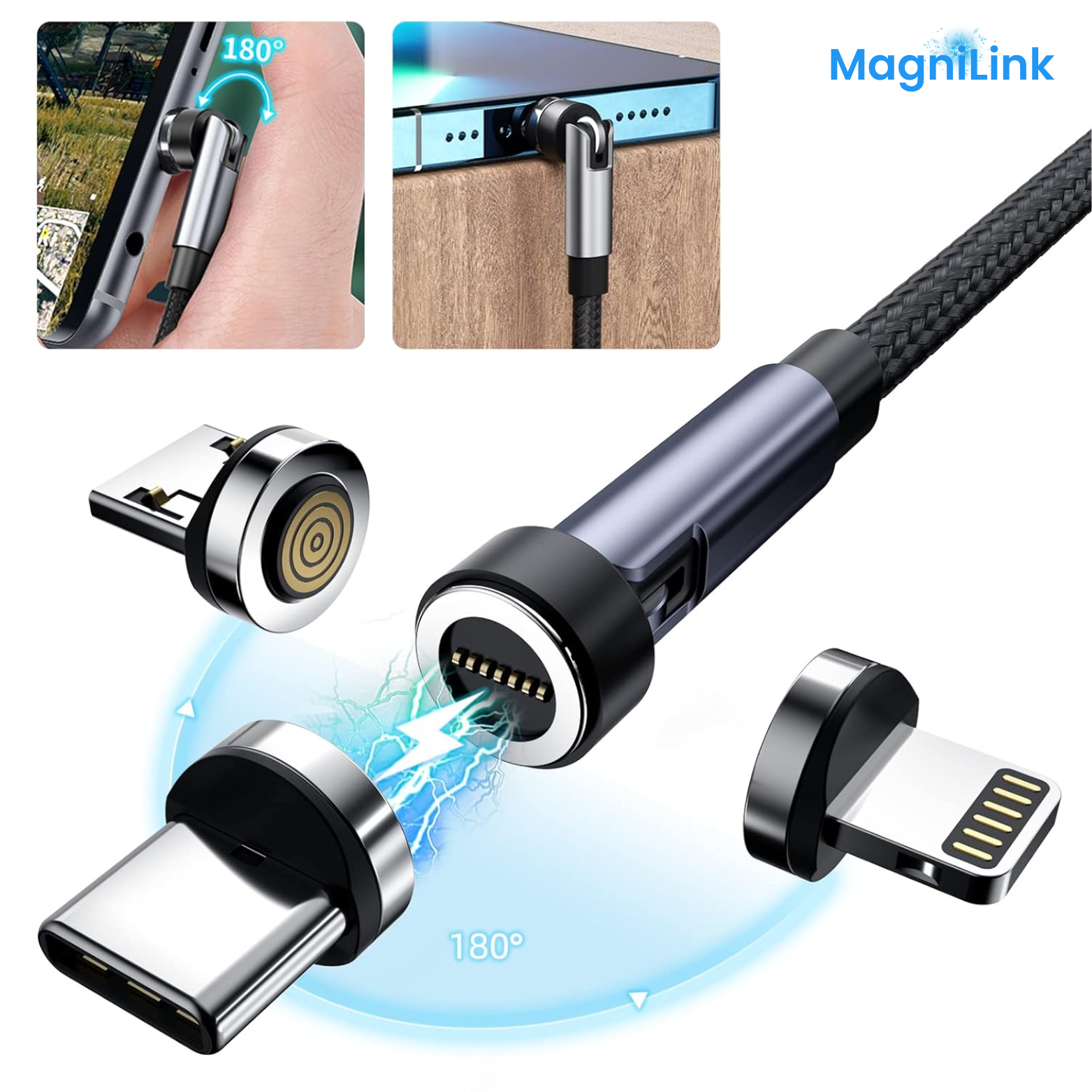 MagniLink 3 in 1 Magnetische Oplaadkabel