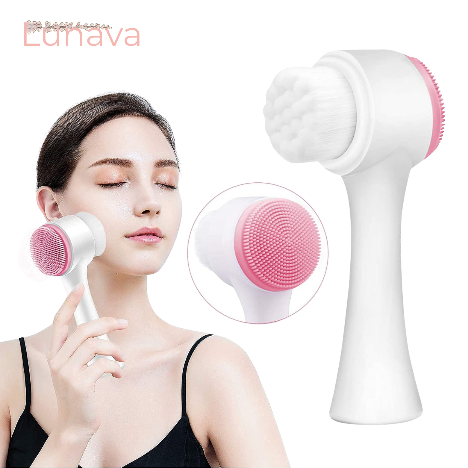 Lunava 2-in-1 Gezichtsborstel – Reiniging & Scrub