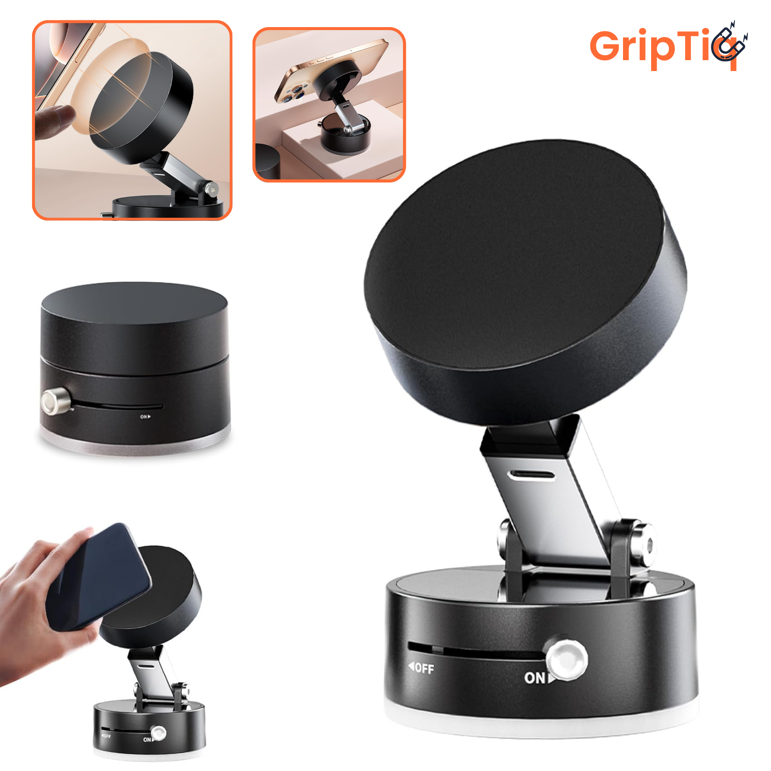 GripTiq Vacuüm Magnetische Telefoonhouder