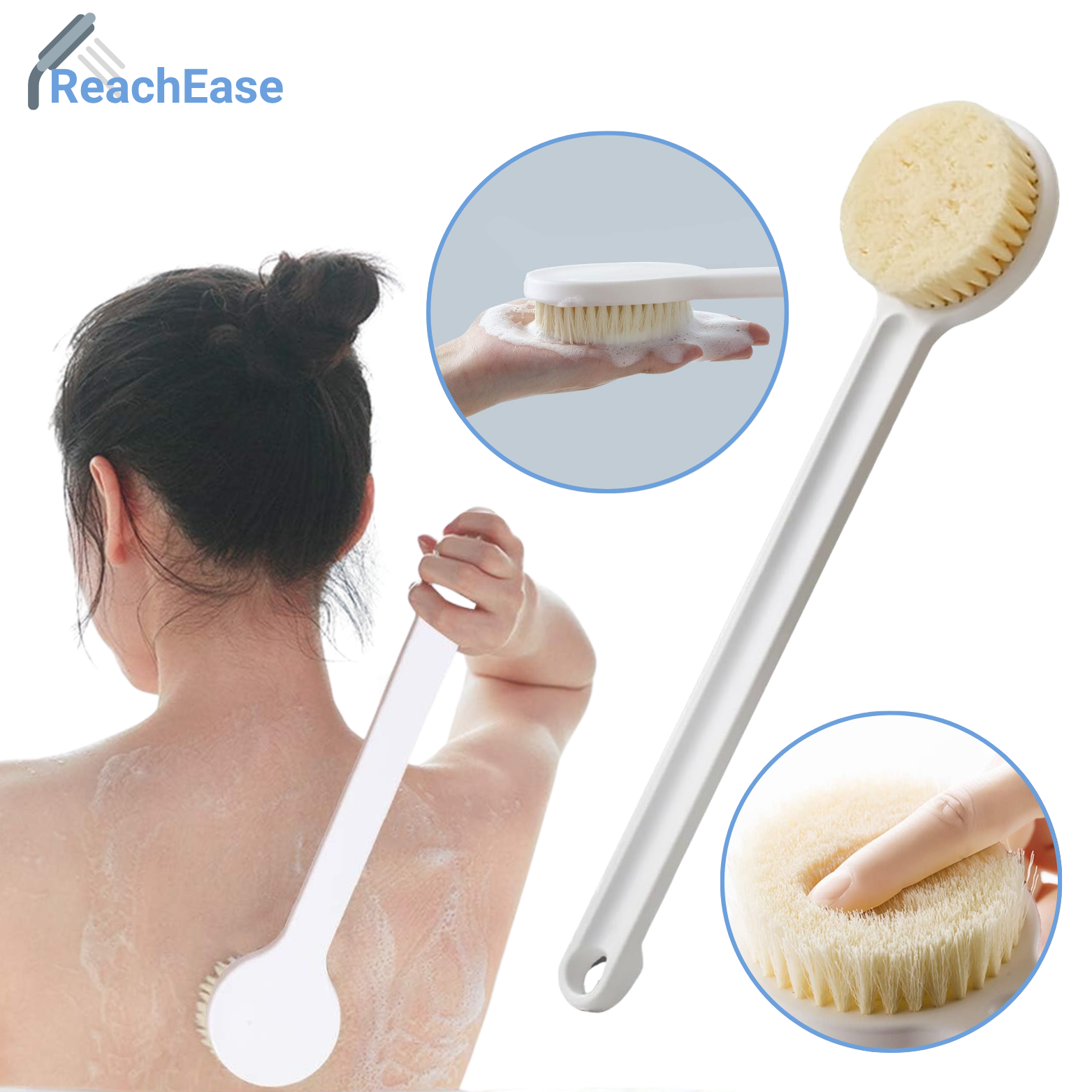 ReachEase Lange Douche Rugborstel – Huidverzorging & Exfoliatie
