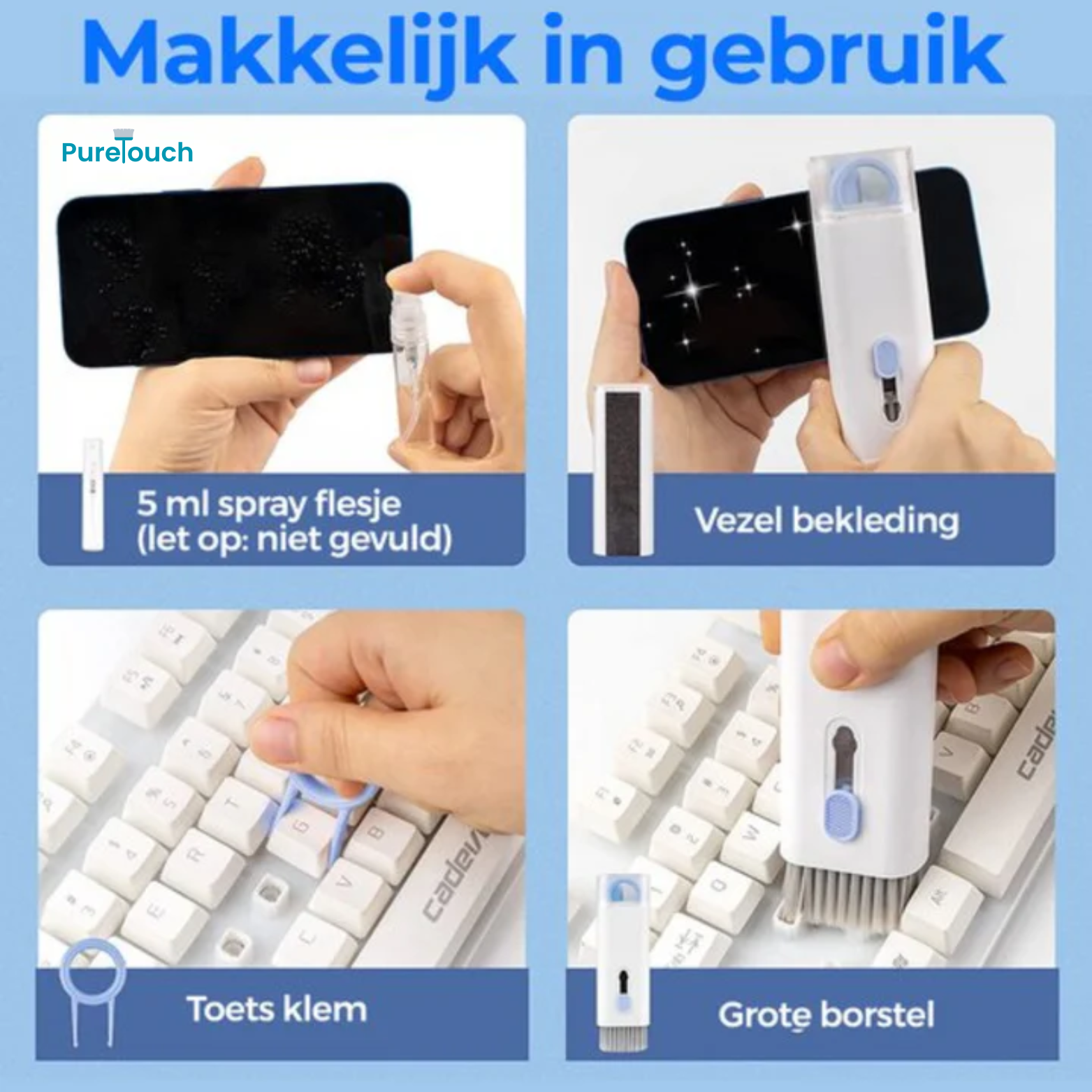 PureTouch 7 in 1 Computer Telefoon Cleaning Set