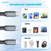 VoltRay 3-in-1 Snellaadkabel 100W – USB-C, Lightning & Micro-USB
