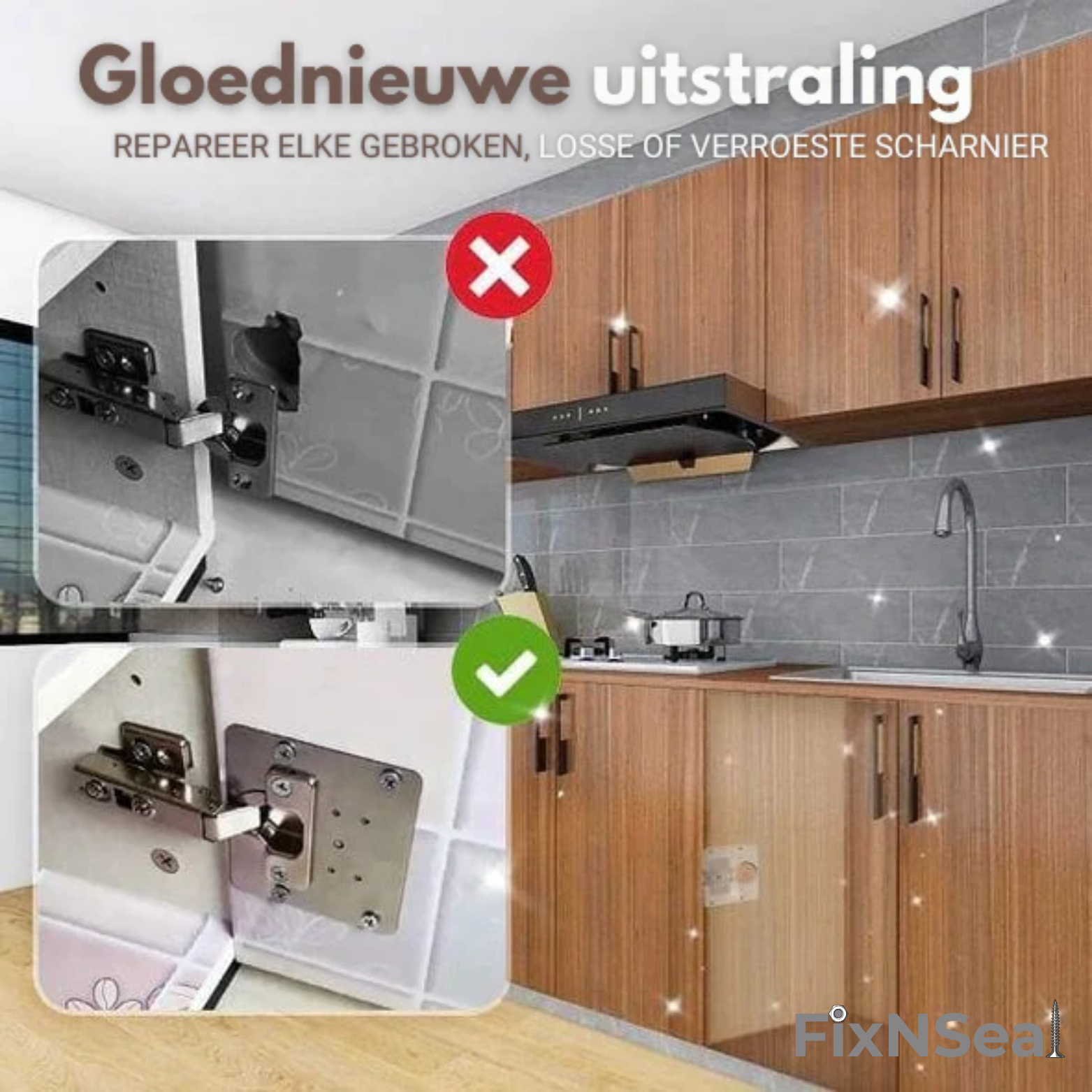 FixNSeal Scharnier Reparatieplaat
