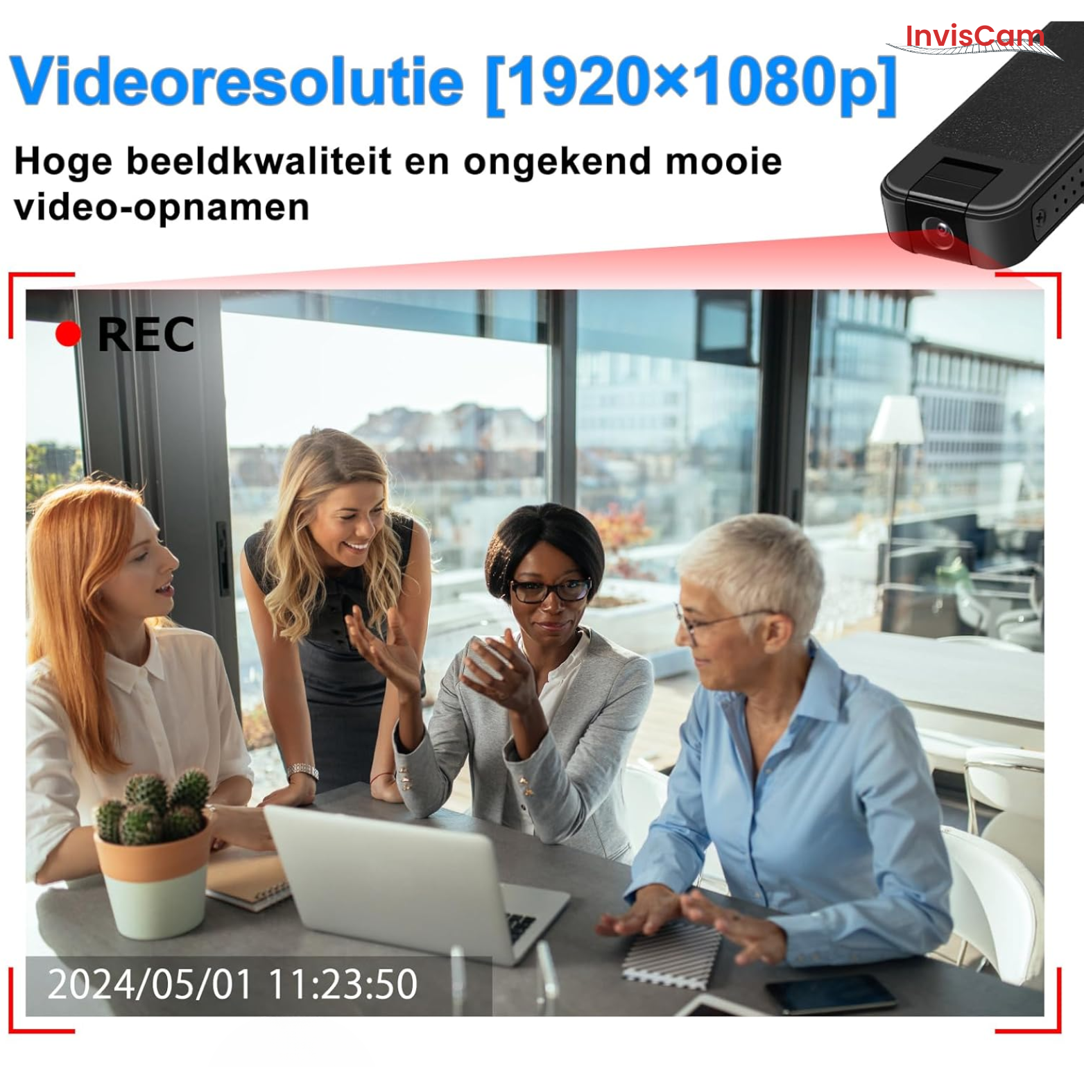 InvisCam 180° Draaiende Lens Spioncamera