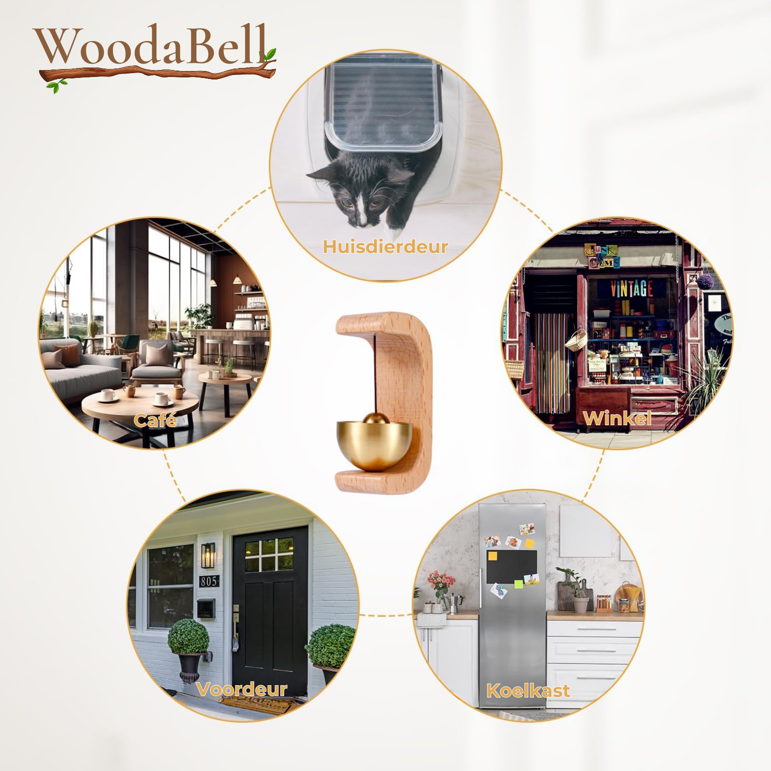 WoodaBell Deurbel met Magneet