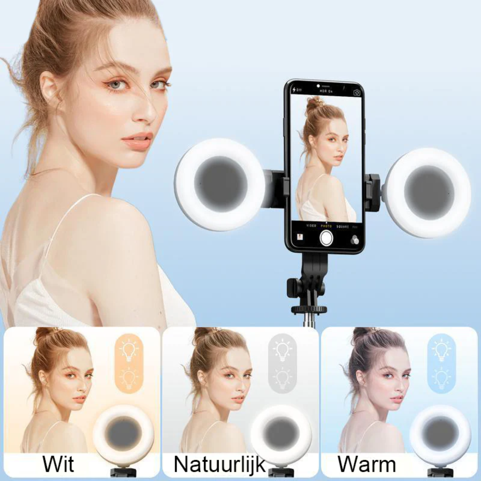 Vigna Duo-Licht Selfie Stok