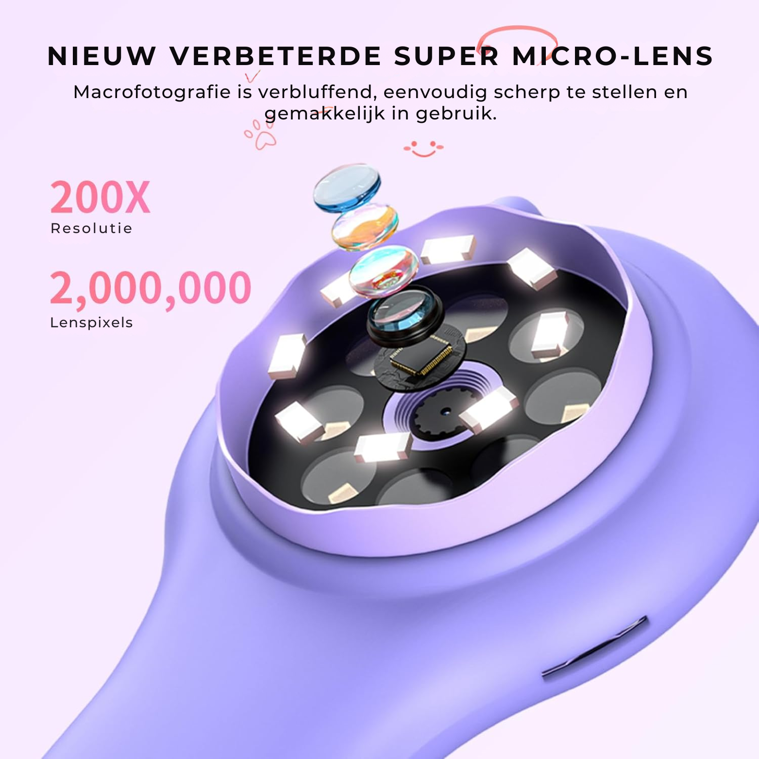 Vigna Digitale 200x Microscoop voor Kinderen