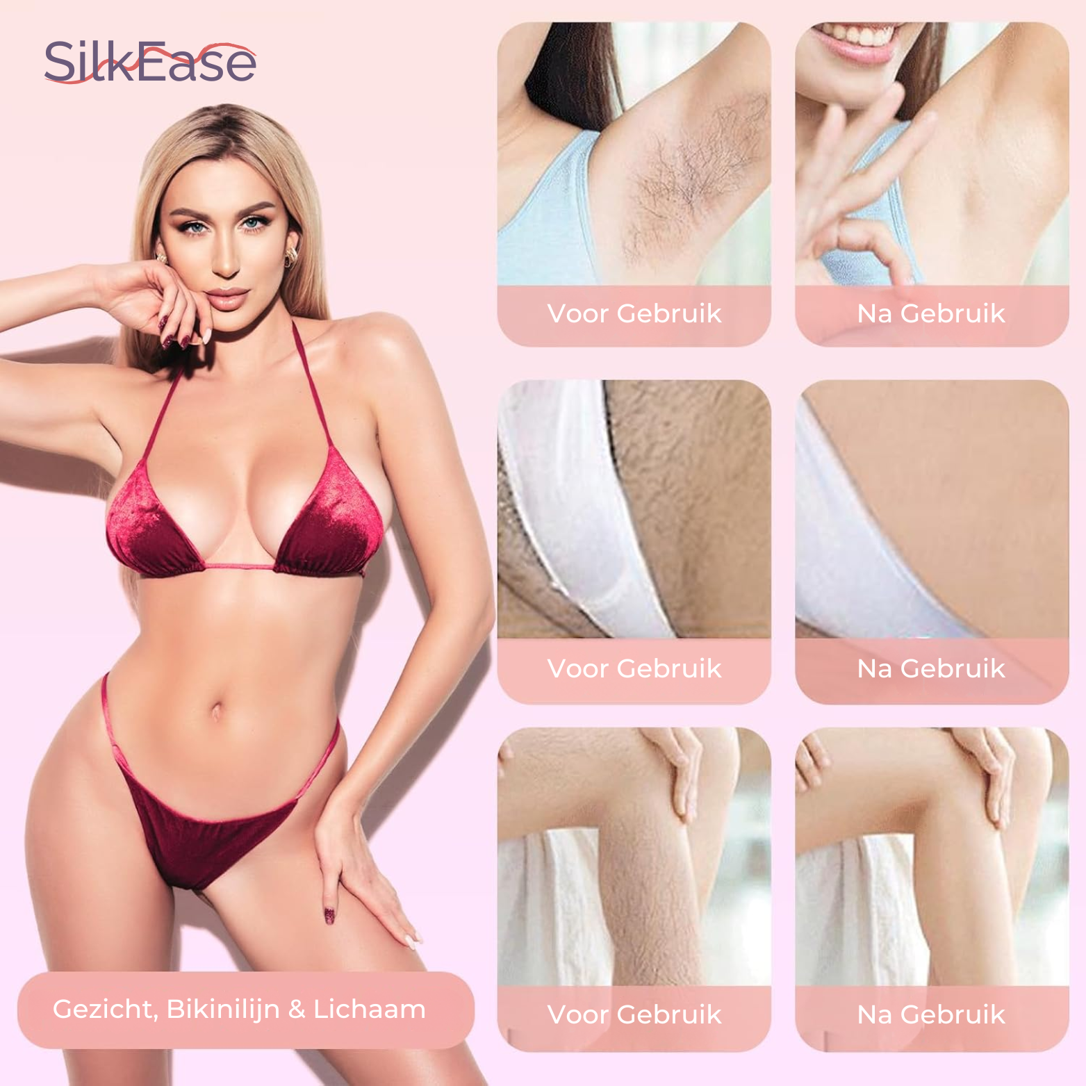SilkEase 2-in-1 Ladyshave – Gezicht, Bikinilijn & Lichaam