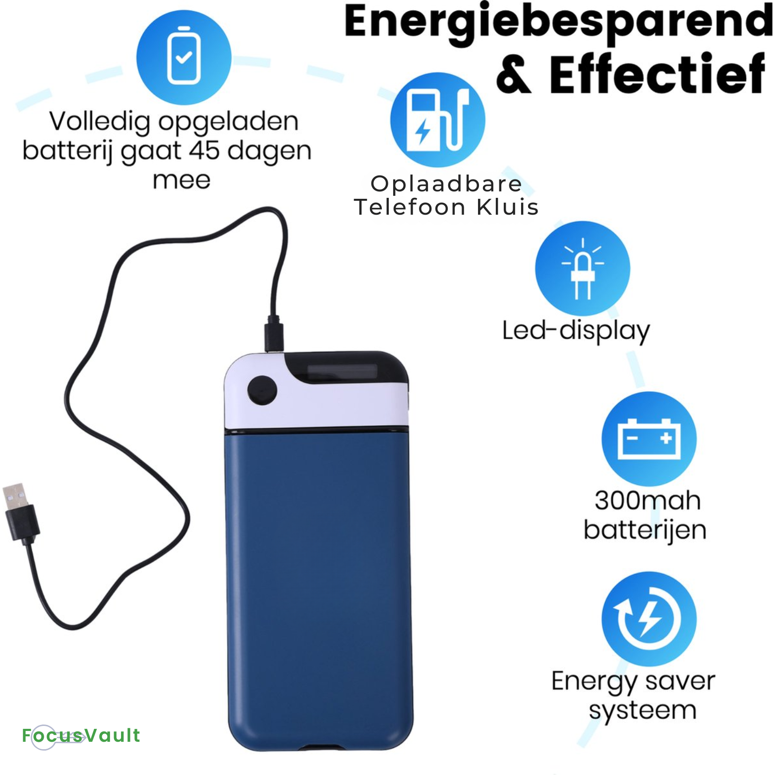 FocusVault Telefoon Kluis met Tijdslot
