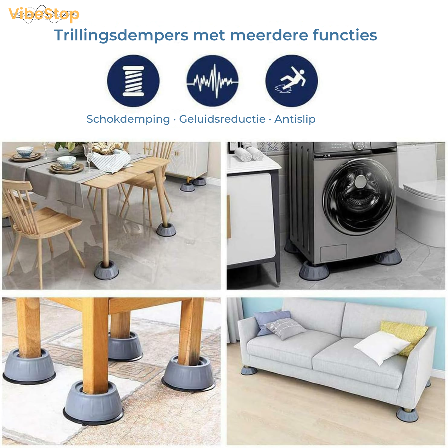 VibeStop Trillingsdempers Wasmachine