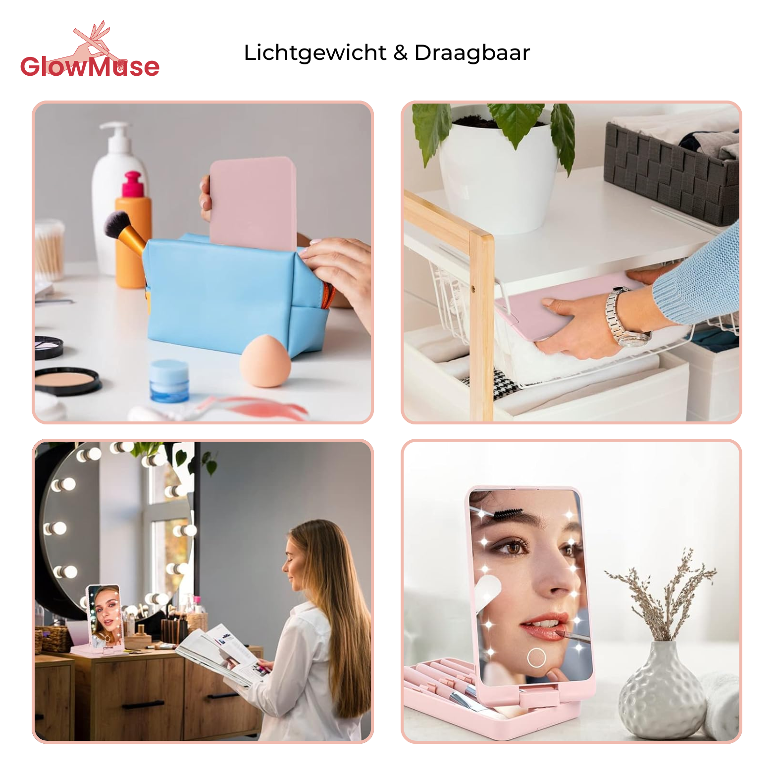 GlowMuse Make Up Spiegel met LED Verlichting