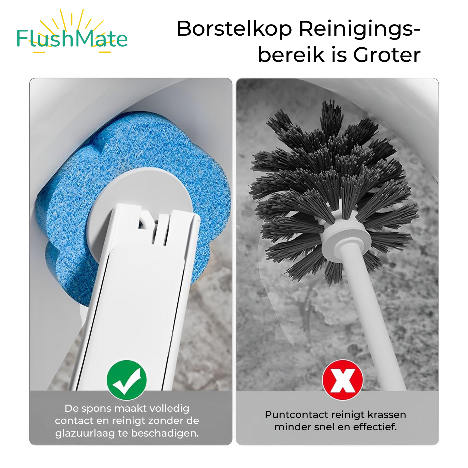 FlushMate Toiletborstel met Wegwerpnavullingen