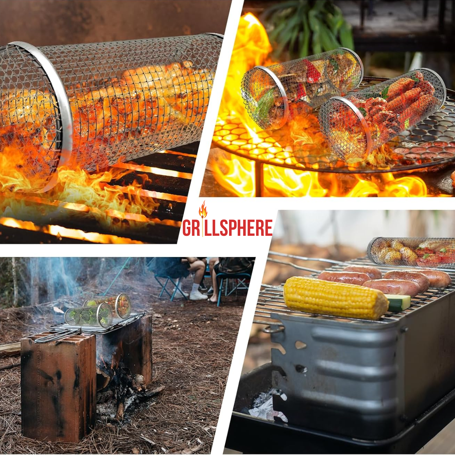GrillSphere BBQ Grillmand van Roestvrijstaal