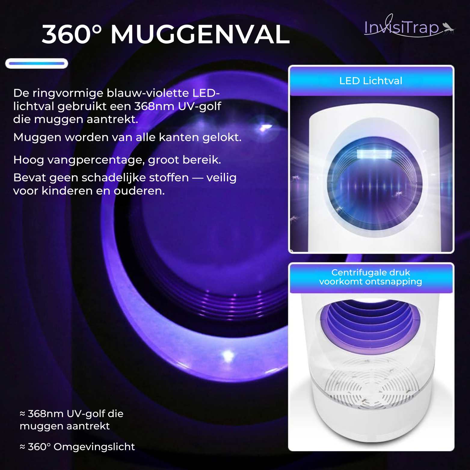 InvisiTrap Muggenlamp met UV