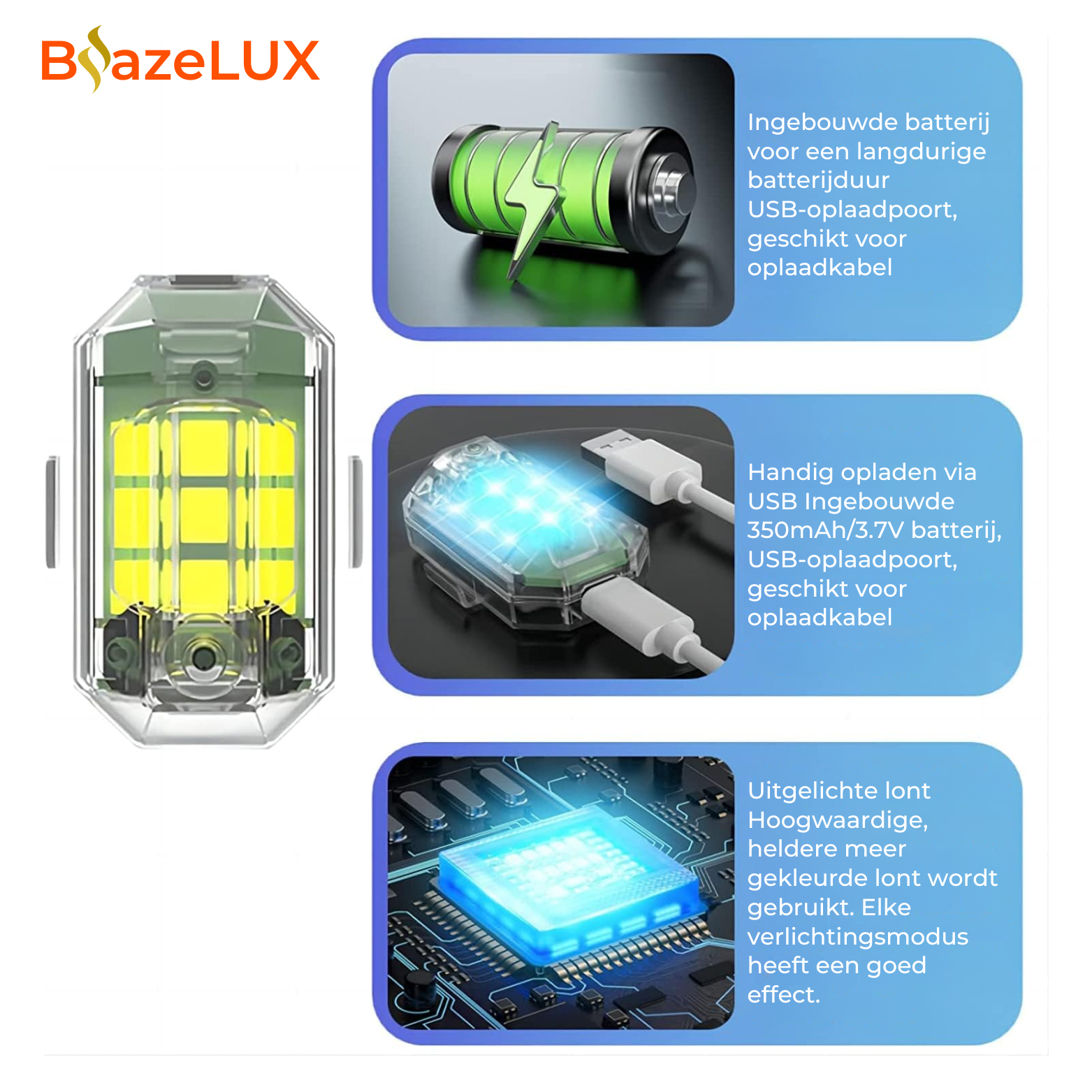 BlazeLUX LED Knipperlicht met Draadloze Afstandsbediening