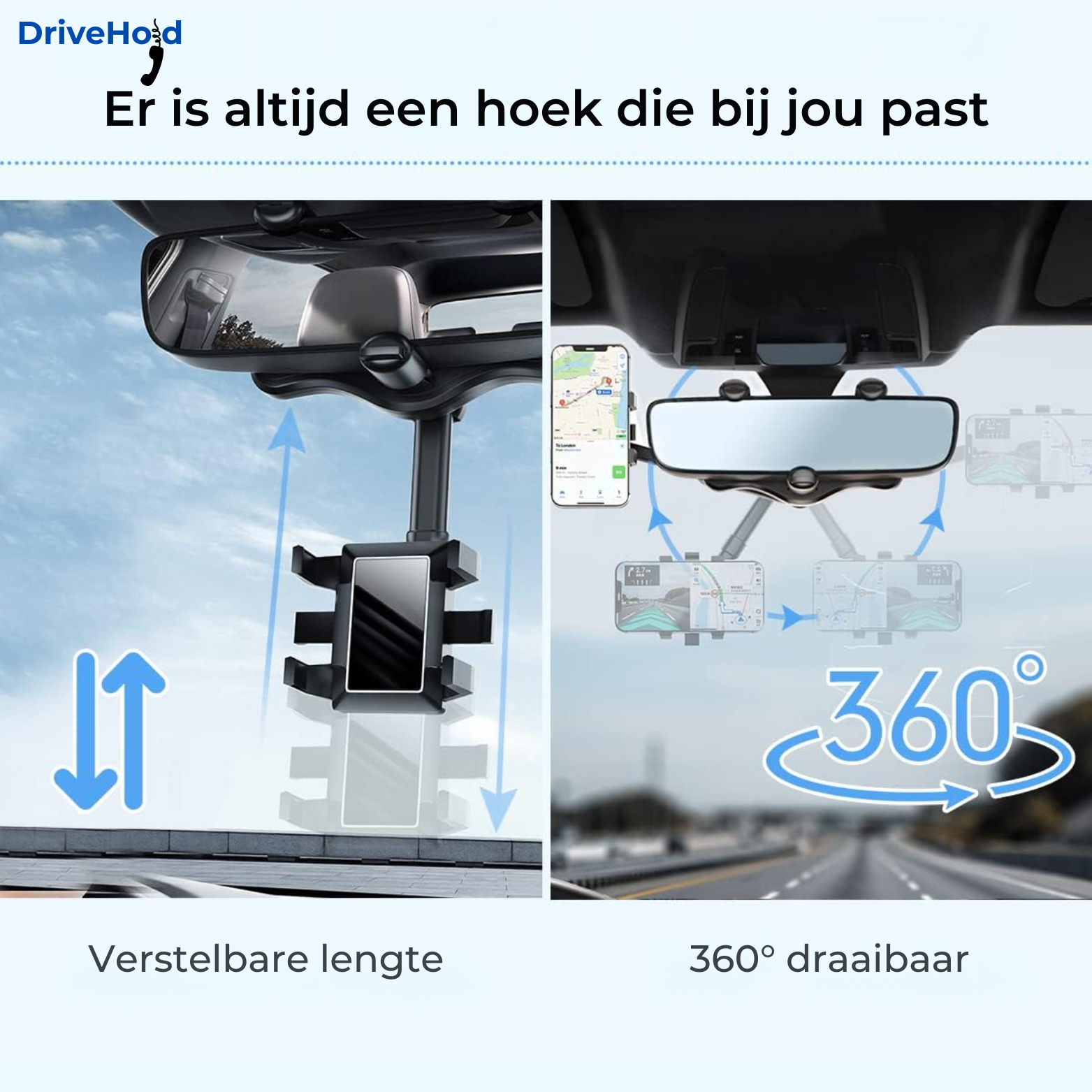 DriveHold 360° Telefoonhouder Auto
