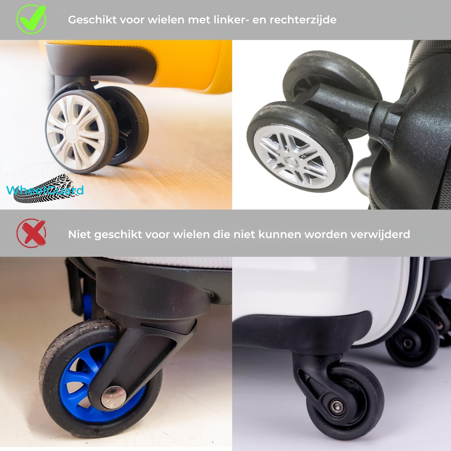WheelGuard Bagage Wielbeschermers - 4+4 GRATIS