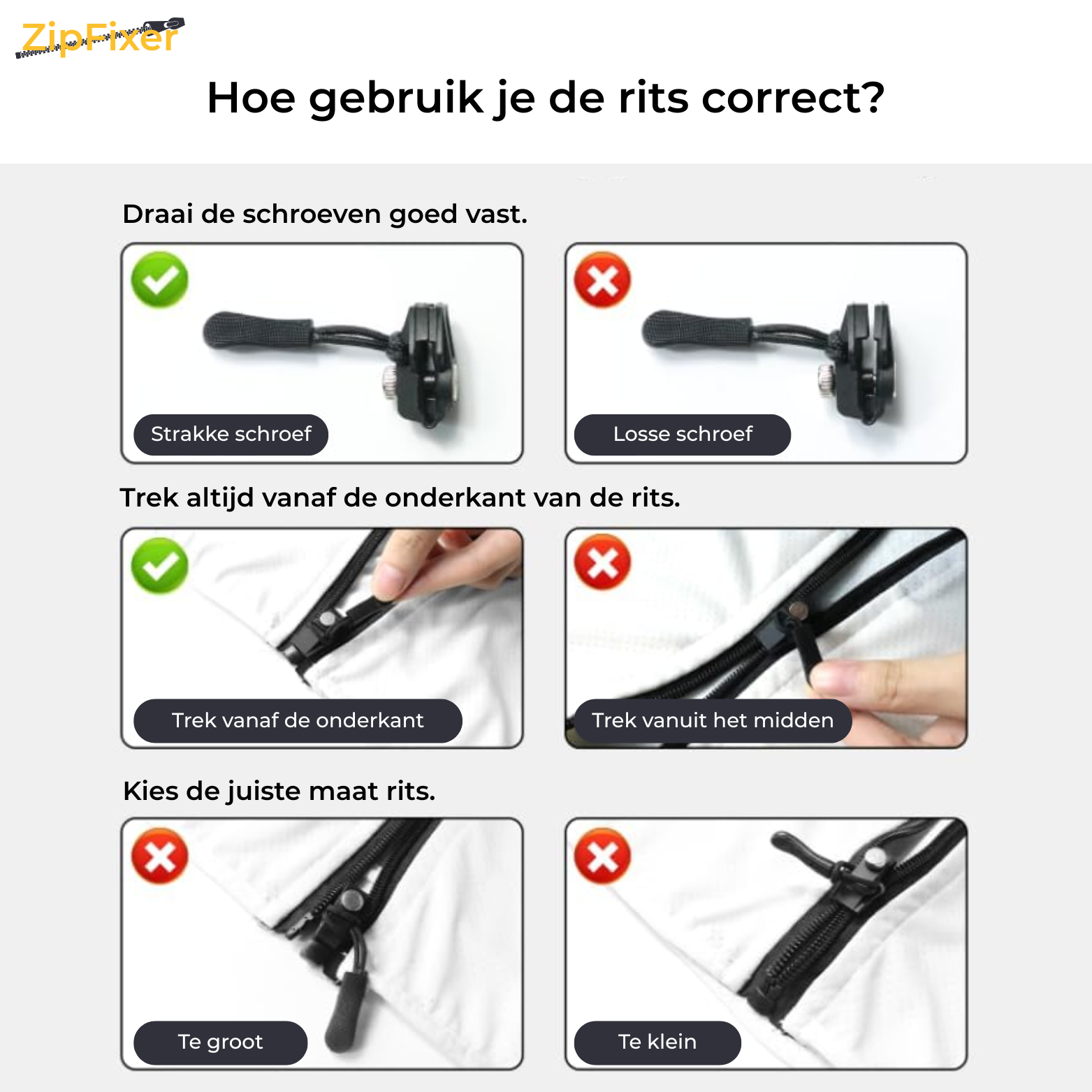 ZipFixer Rits Reparatieset