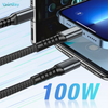 VoltRay 3-in-1 Snellaadkabel 100W – USB-C, Lightning & Micro-USB