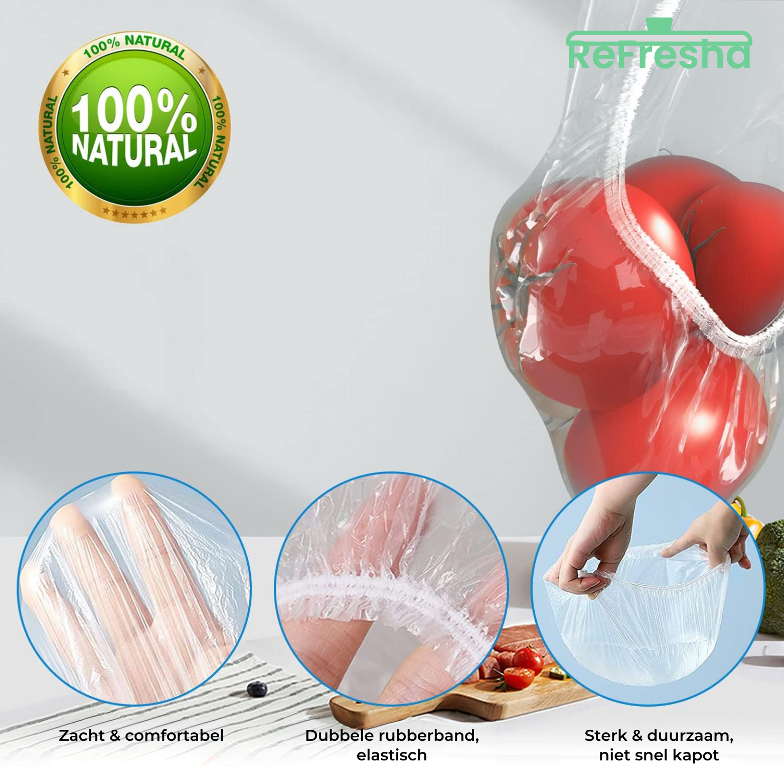 Refresha Herbruikbare Vershoudhoezen – 100 stuks