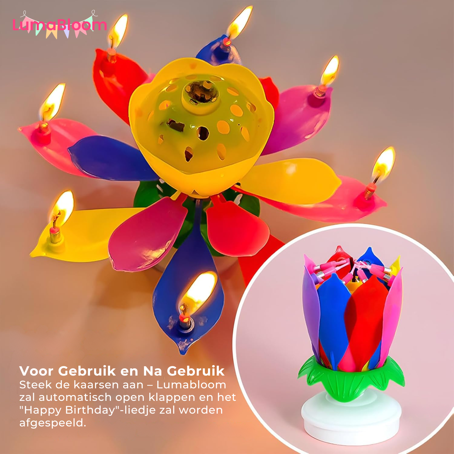 LumaBloom Verjaardagkaarsjes - 1+1 GRATIS