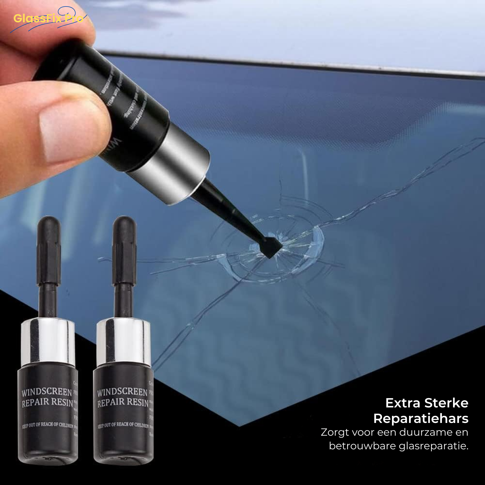 GlassFix Pro Autoruit Reparatieset - 1+1 GRATIS