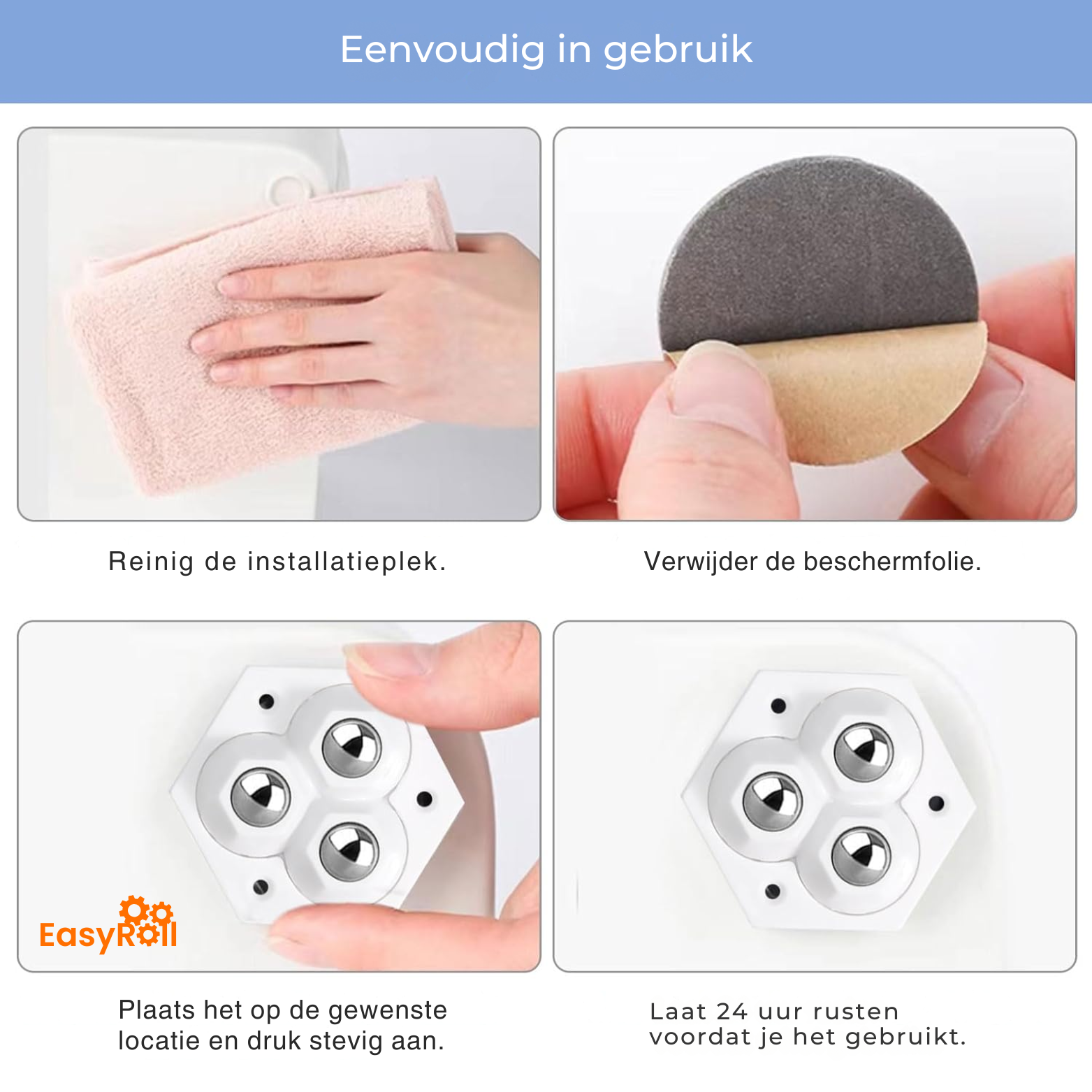 EasyRoll Kogelwielen Set van 4