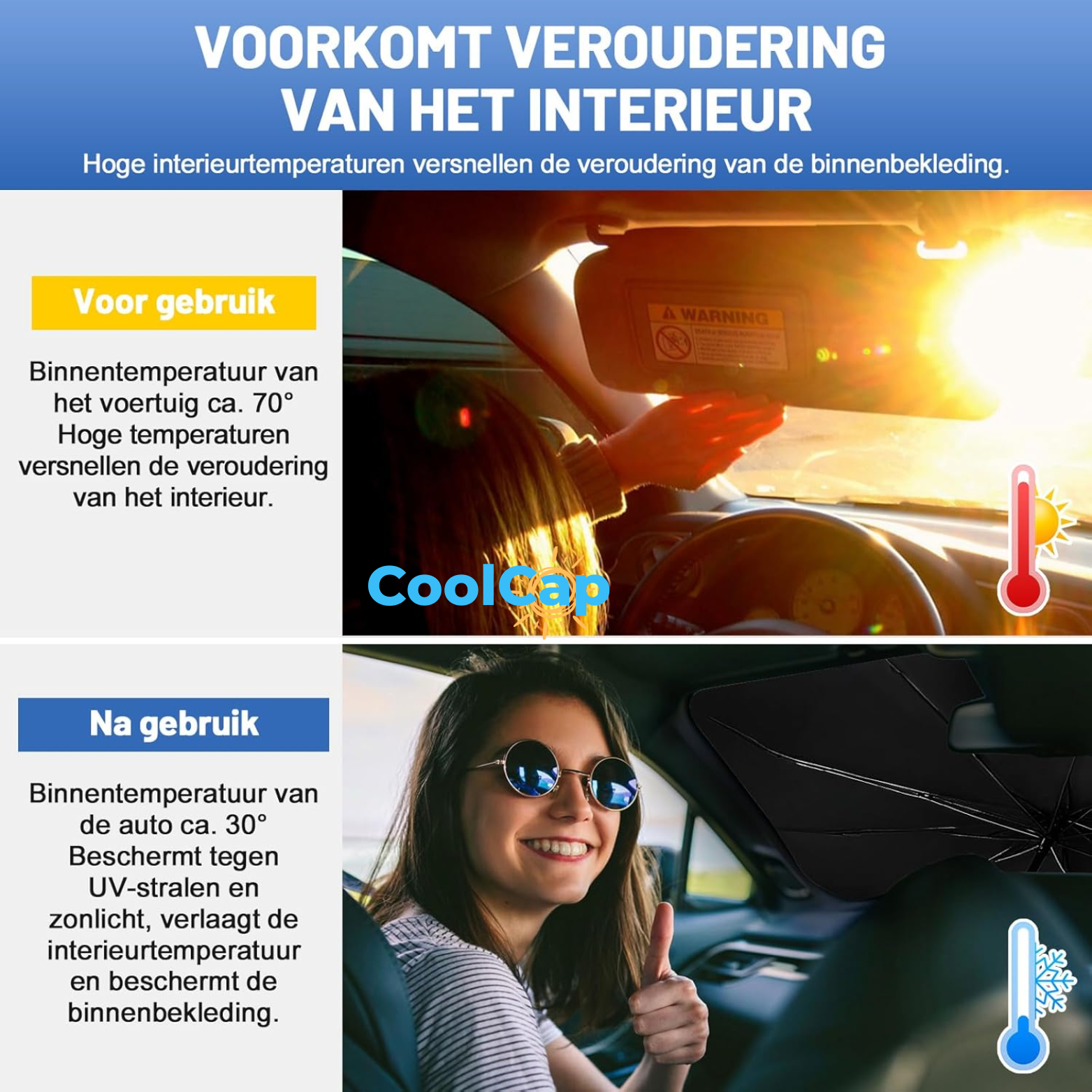 CoolCap Zonnescherm Auto Voorruit