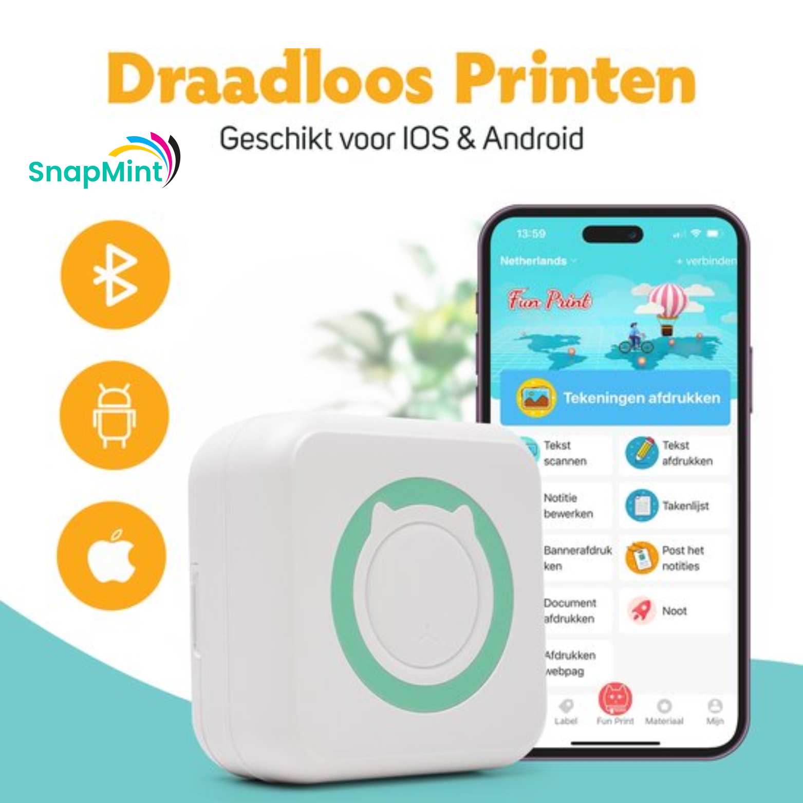 SnapMint Fotoprinter voor Smartphones