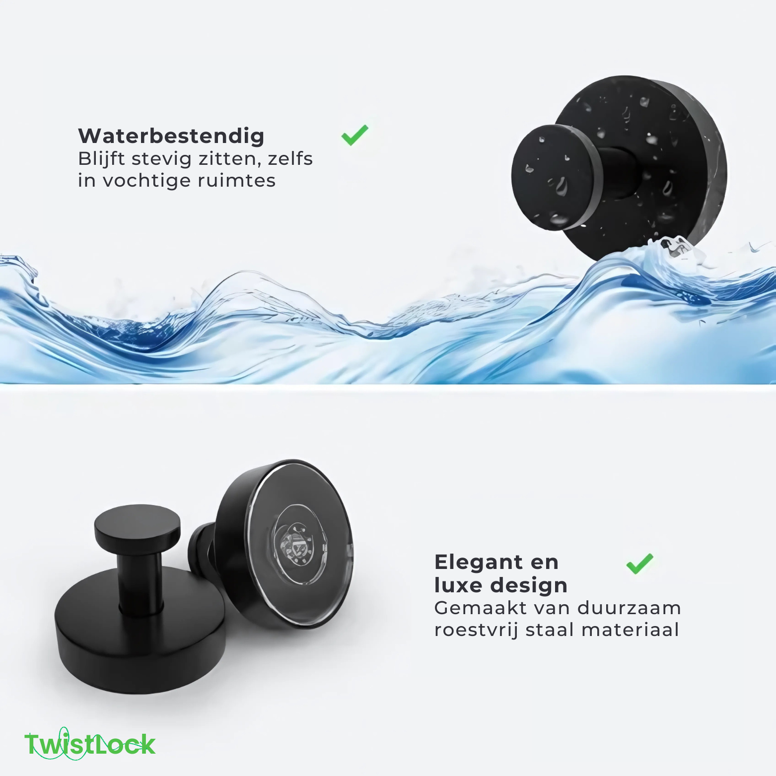 TwistLock Zuignaphaken Set van 3