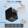 Nomadiq Wereldstekker met USB & Snellader