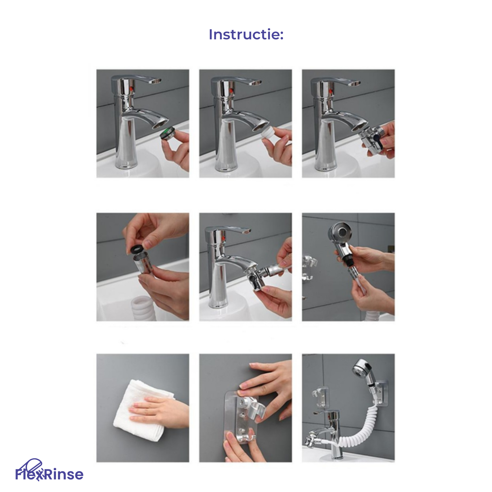 FlexRinse Wastafel Handdouche Set