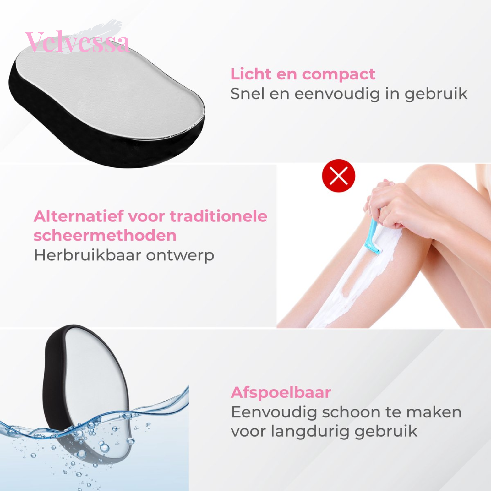 Velvessa Kristallen Haarverwijderaar