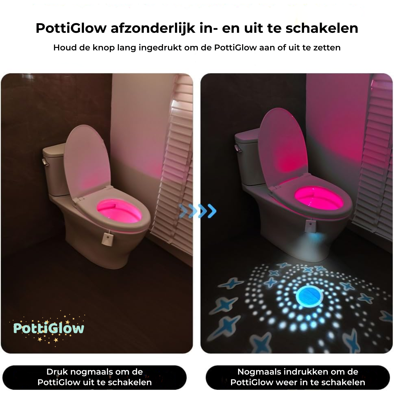 PottiGlow Toiletlamp met Sensor - 10 Kleuren