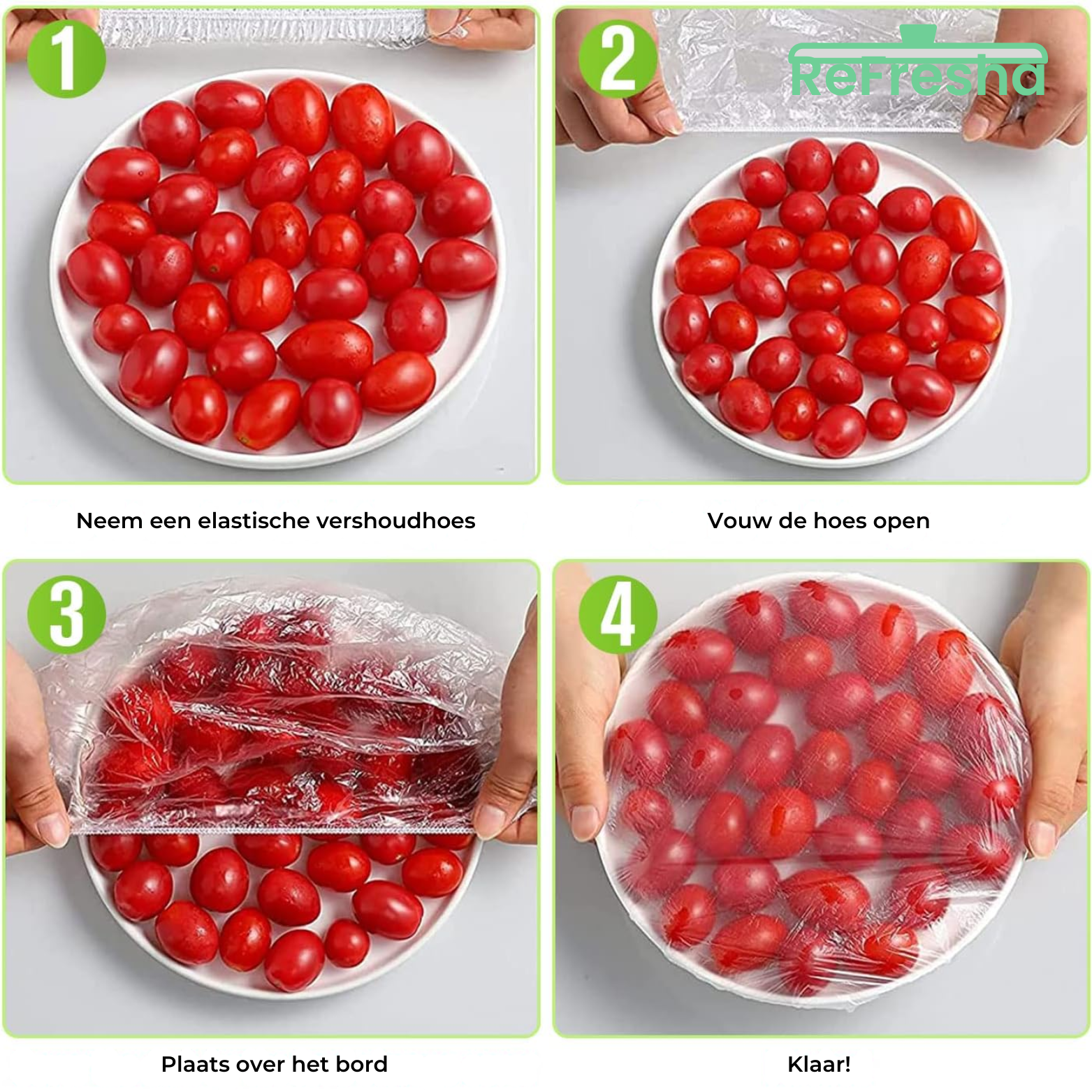 Refresha Herbruikbare Vershoudhoezen – 100 stuks