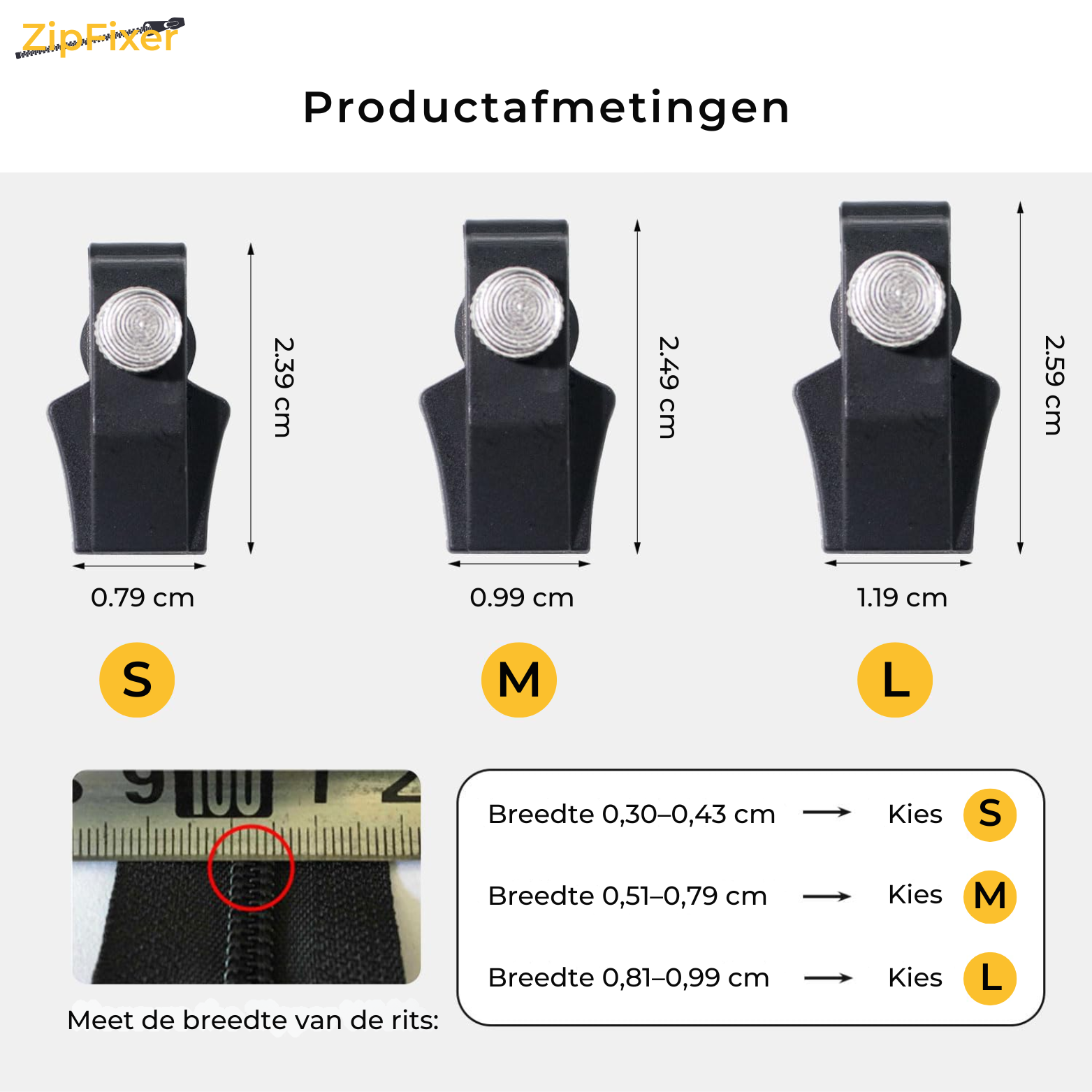 ZipFixer Rits Reparatieset