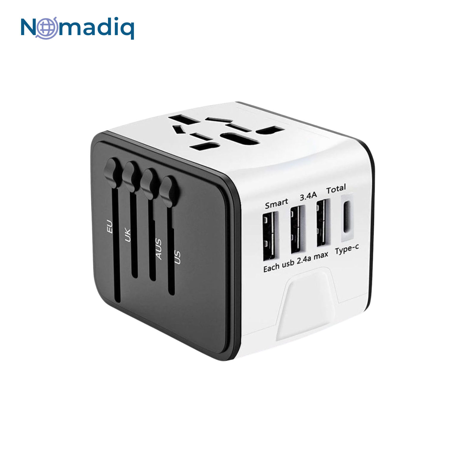Nomadiq Wereldstekker met USB & Snellader