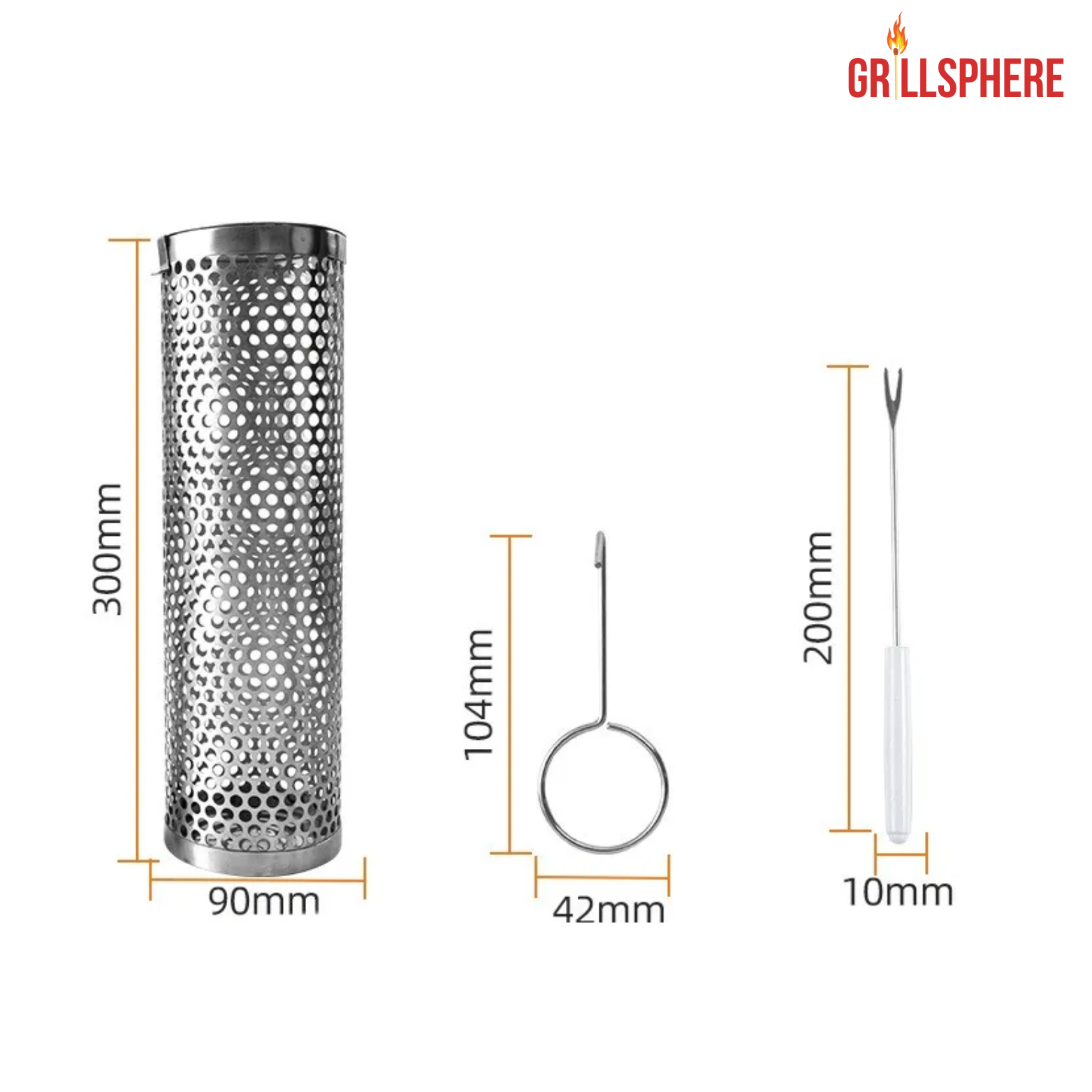 GrillSphere BBQ Grillmand van Roestvrijstaal