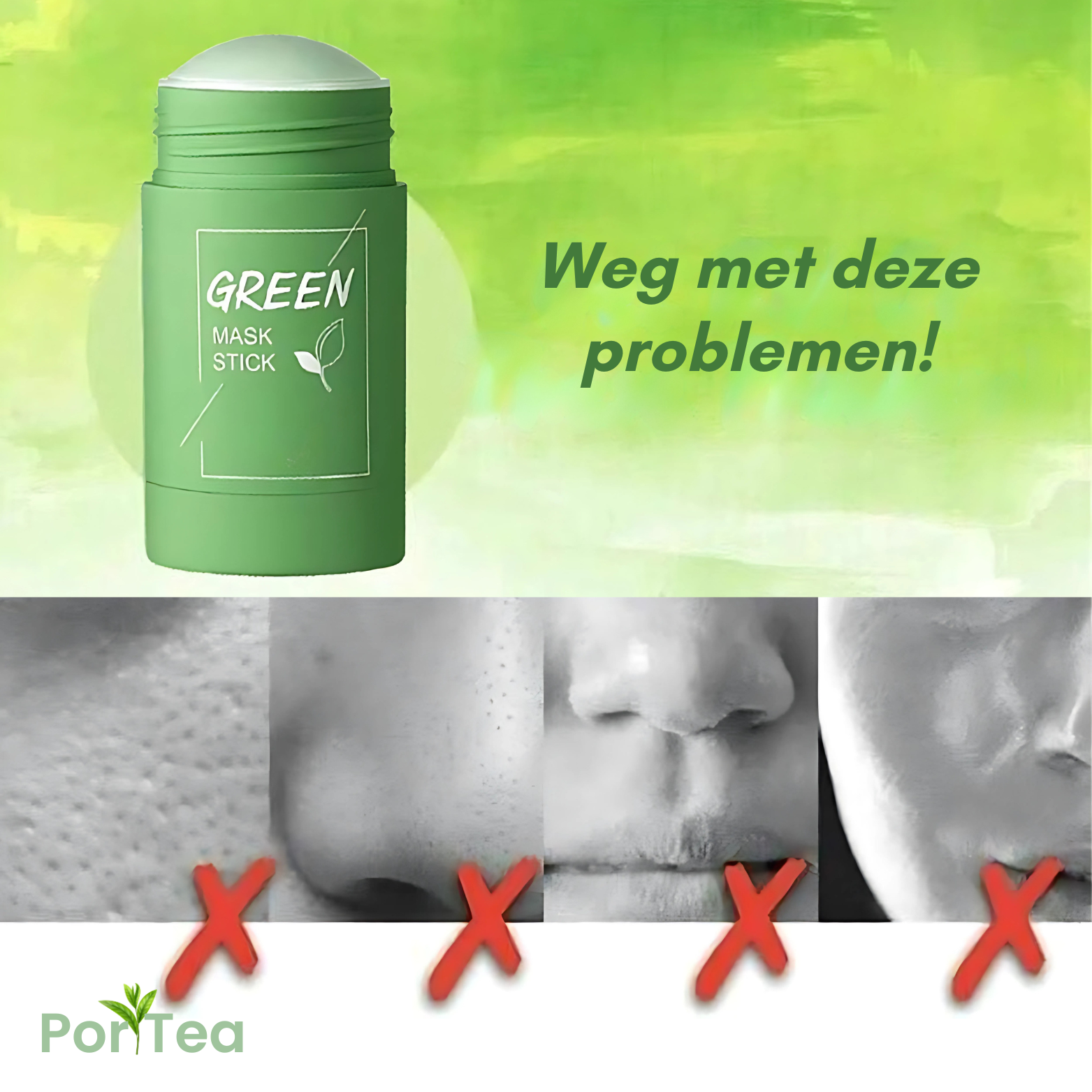 PoriTea Klei Masker Stick – Acne & Porie Reiniging