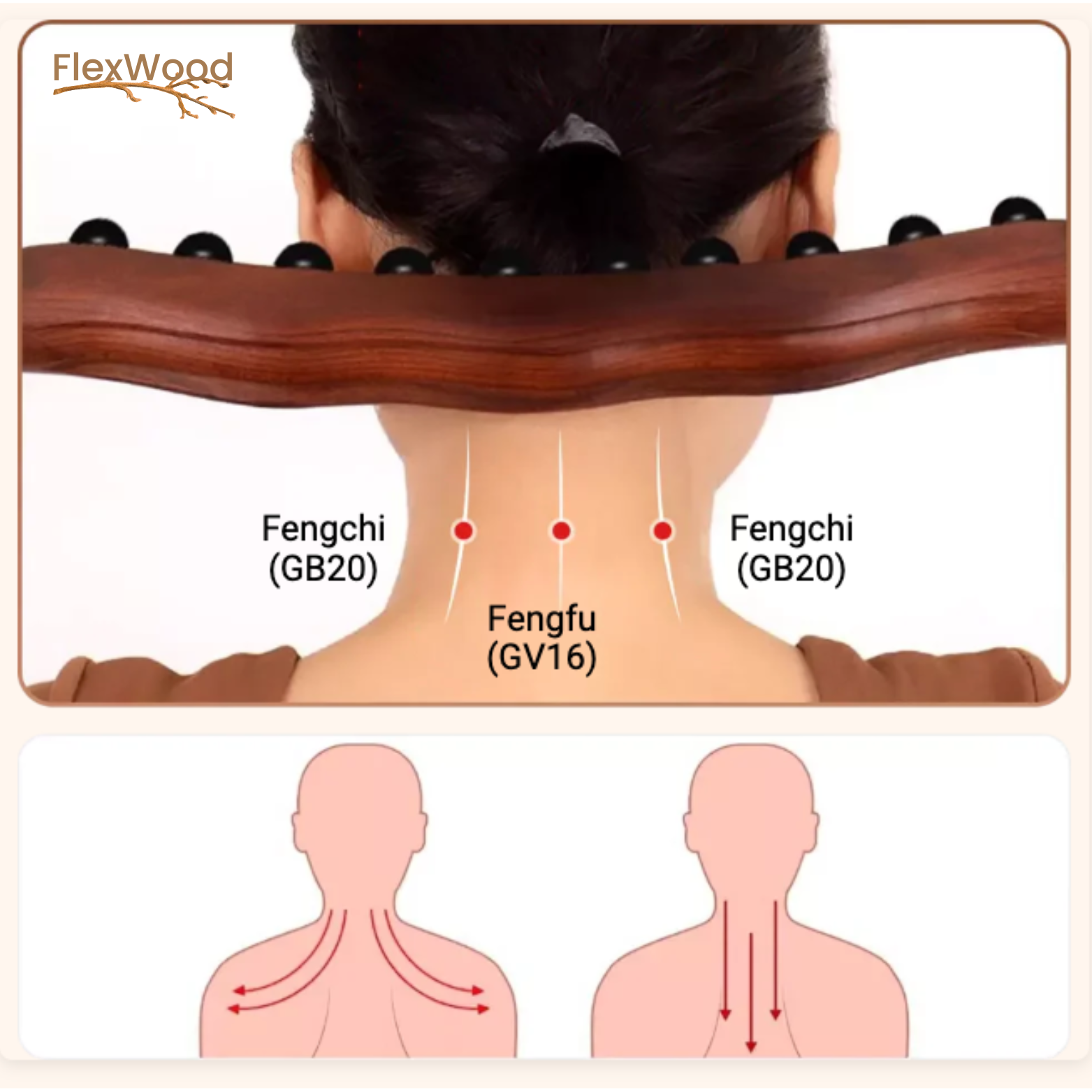 FlexWood Houten Gua Sha Massagestok